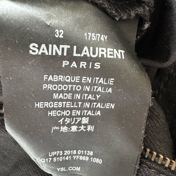 Saint Laurent DO5 women skinny mid rise jeans black sz:32 made in Italy - Picture 8 of 10